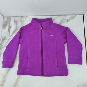 Columbia Girls' Purple Full Zip Mock Neck Fleece Jacket, Sz 3T